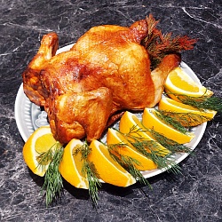 Цыпленок Табака в апельсинах